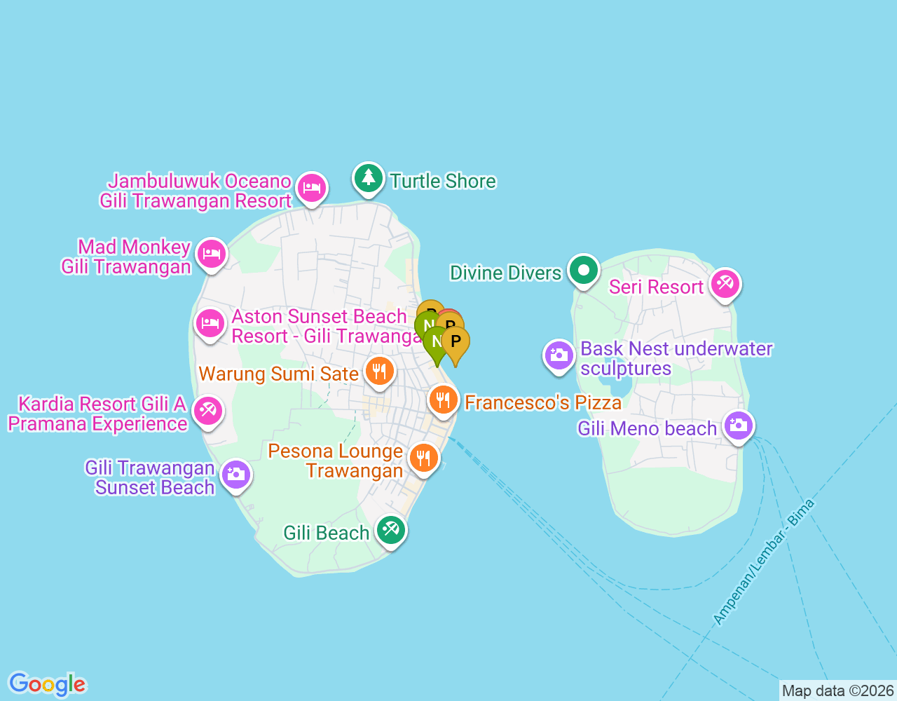 Mapa de ubicación de Bale Sampan Biorock