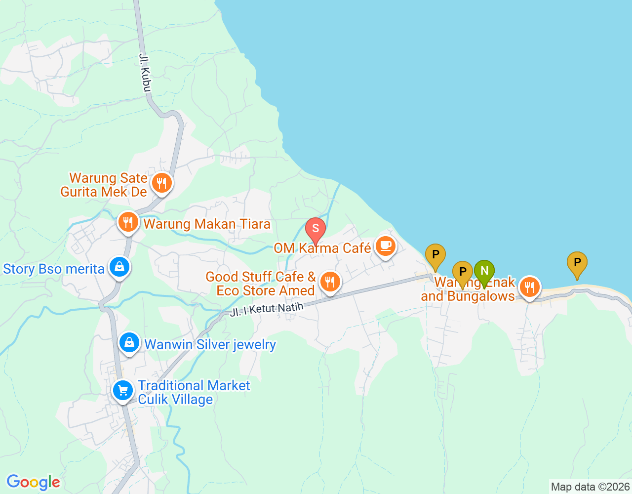 Mapa de ubicación de Bali Dive Trek