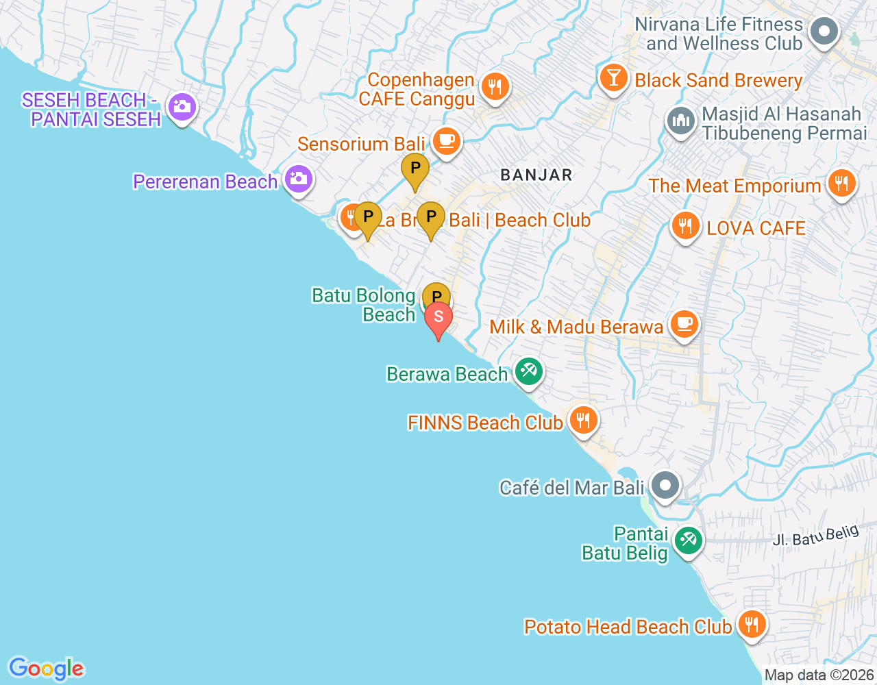 Mapa da localização de Batu Balong