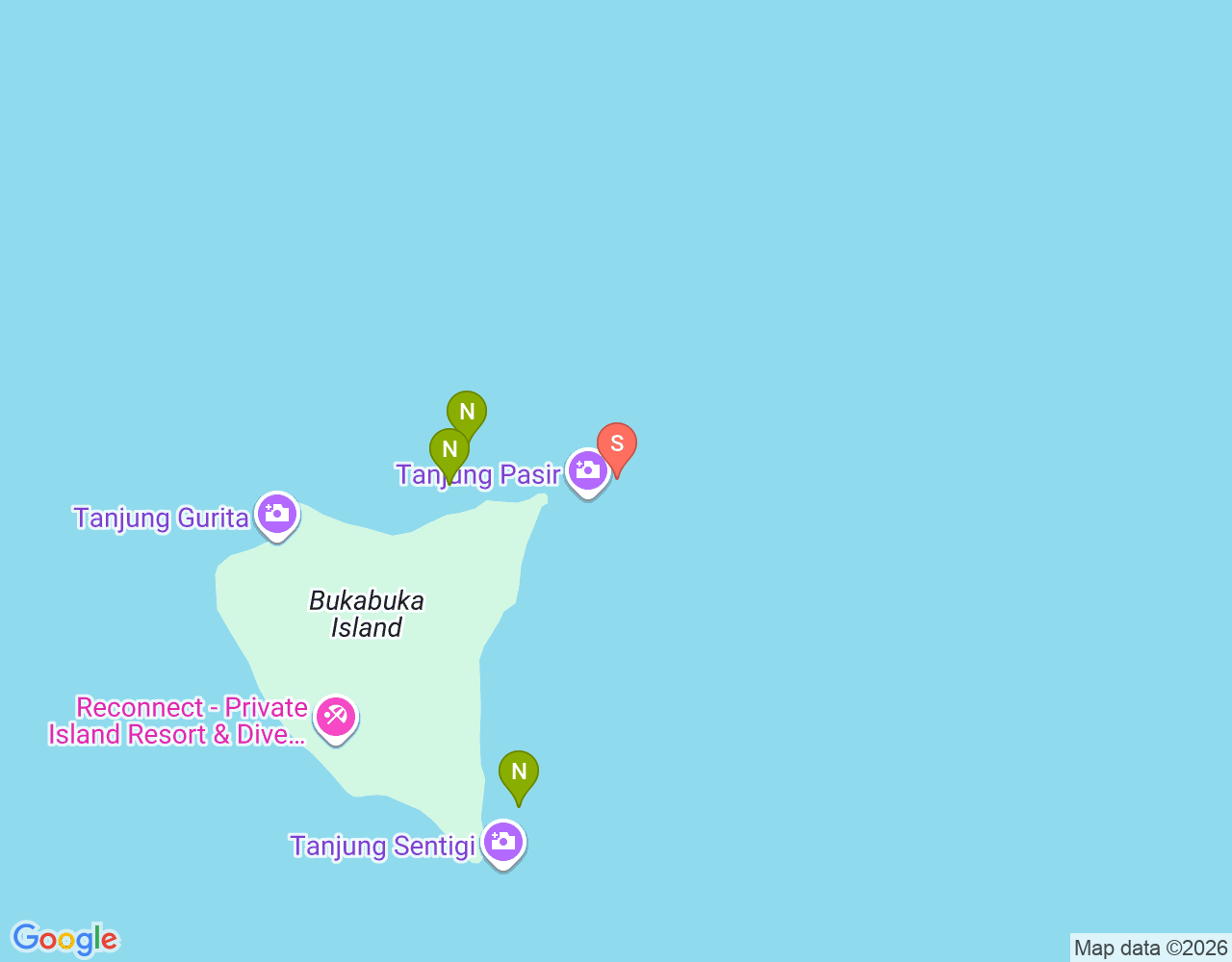 Mapa da localização de Bima Sakti 1