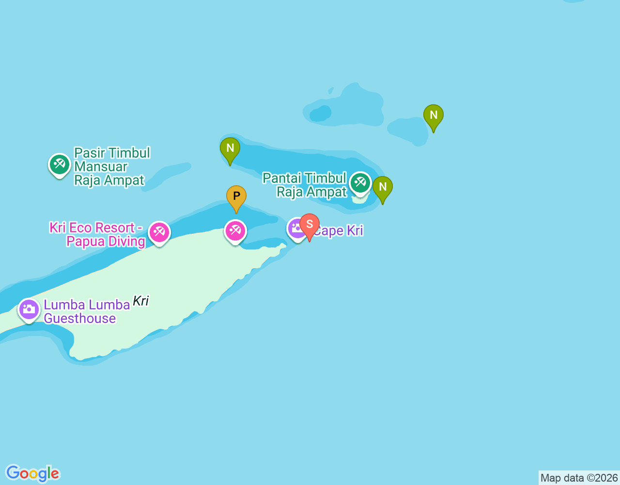 Mapa da localização de Cape Kri