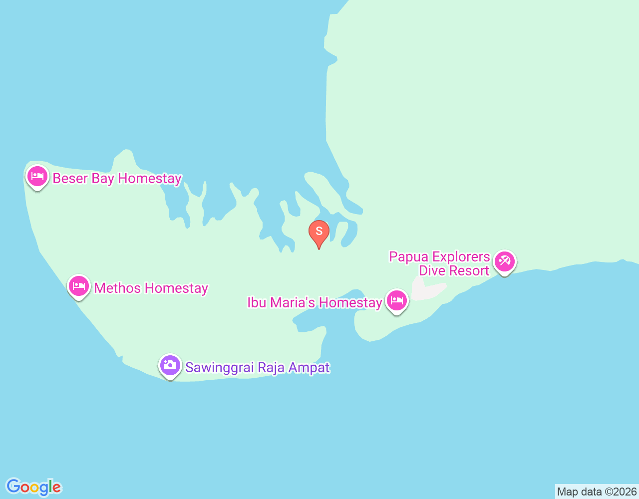 Cave Lagoon location map
