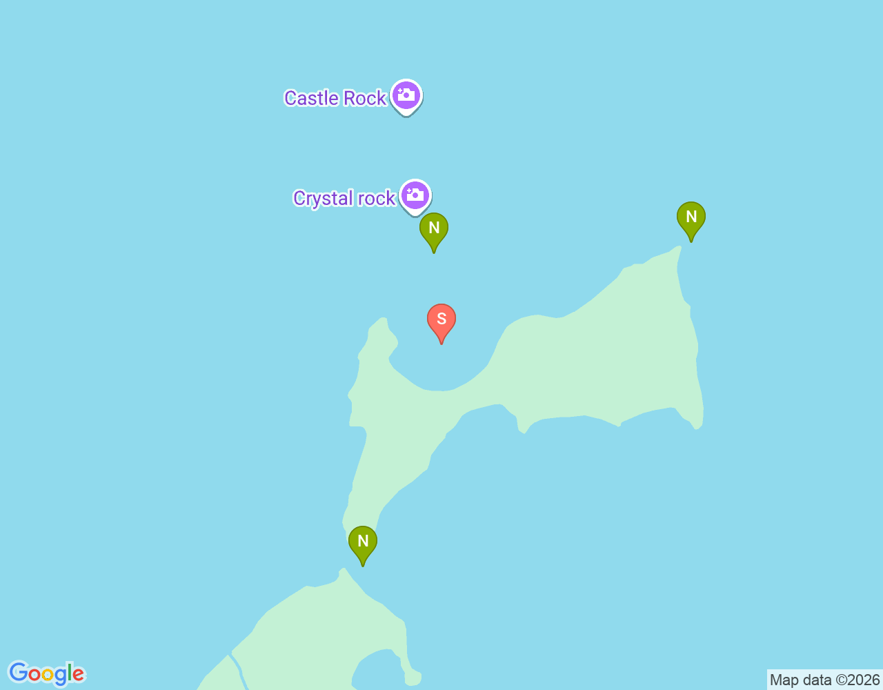 Mapa da localização de Crystal Bay Dive Site