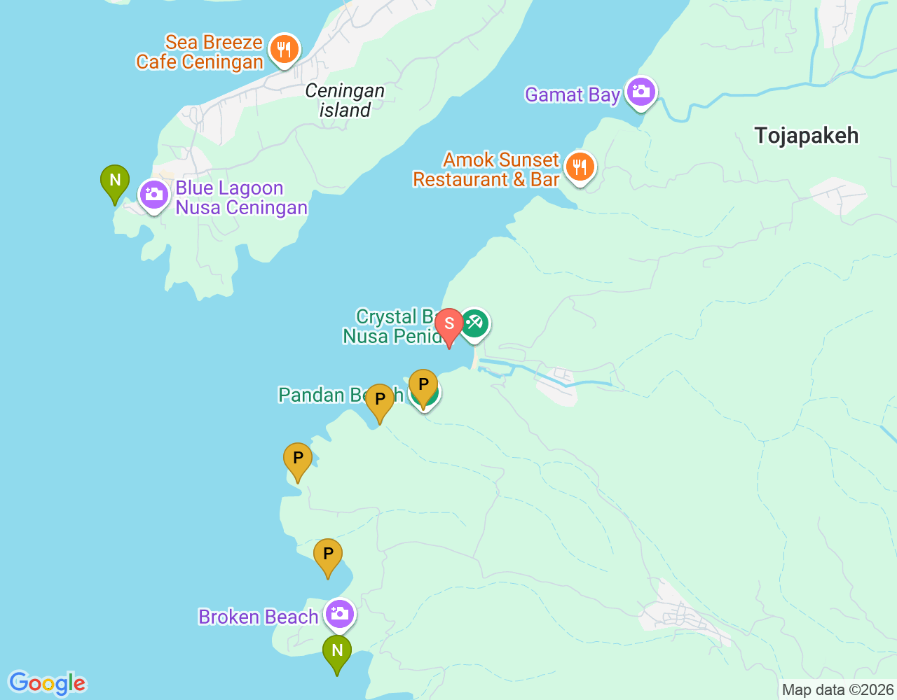 Mapa de ubicación de Crystal Bay
