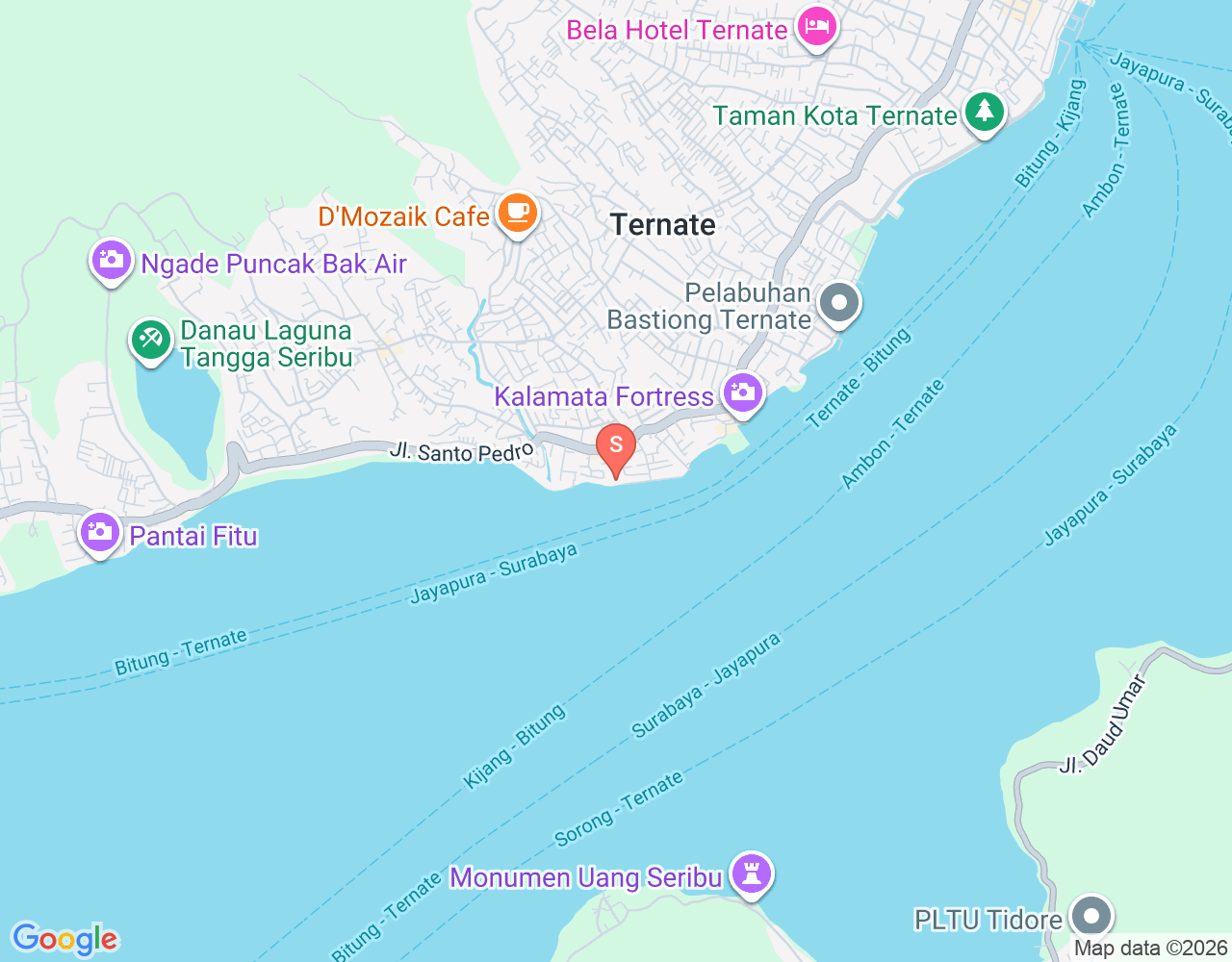 Mapa da localização de Dive site
