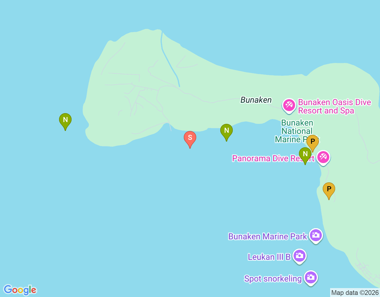 Mapa da localização de Fukui Point