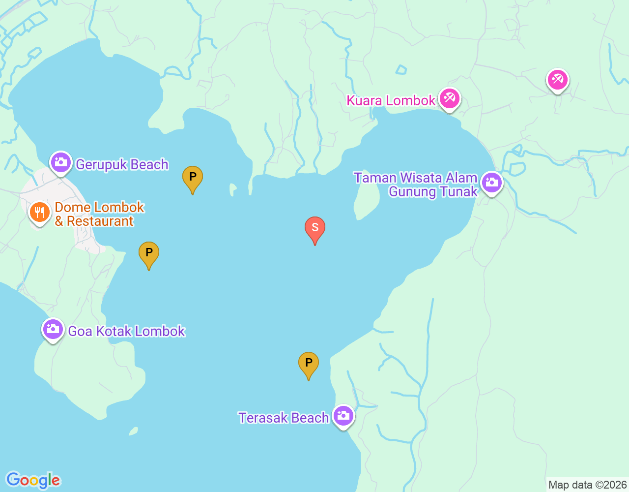 Mapa da localização de Gerupuk Inside