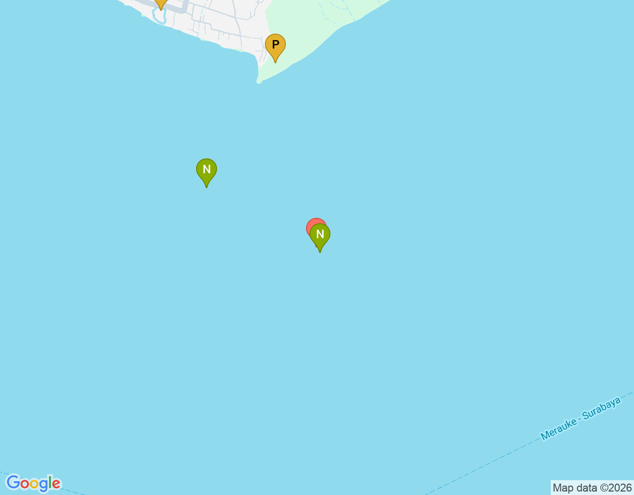 Mapa da localização de Gili Tepekong North