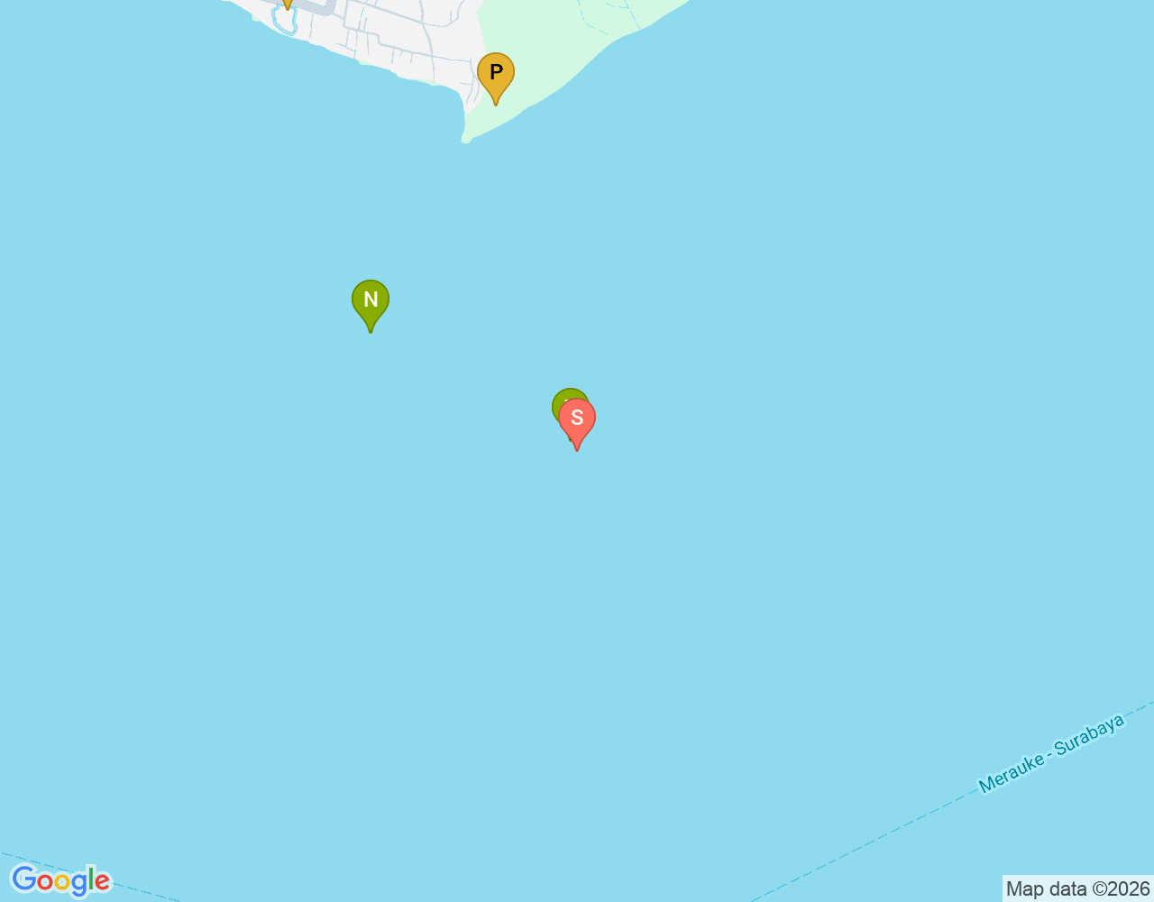 Mapa da localização de Gili Tepekong South
