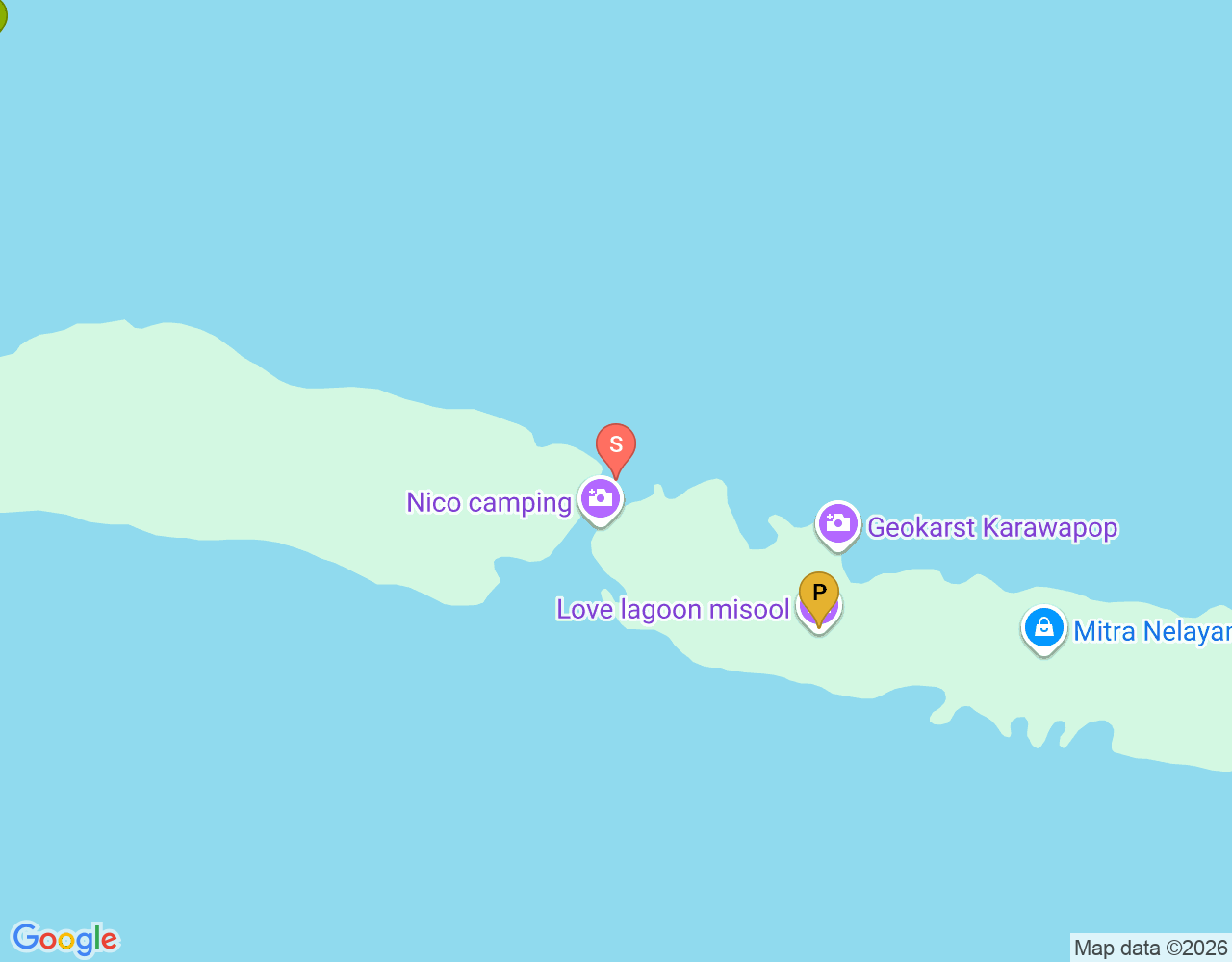 Mapa da localização de Passagem Gorgônia dive site