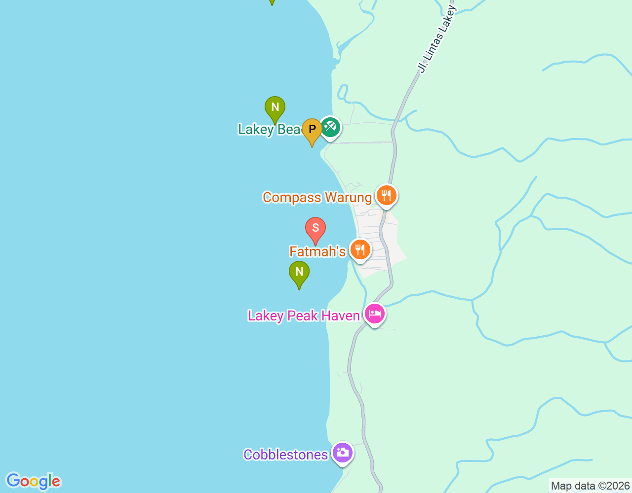 Mapa de ubicación de Lakey Peak