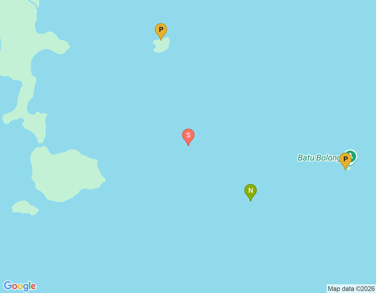 Mapa da localização de Makassar Reef (Manta Point)