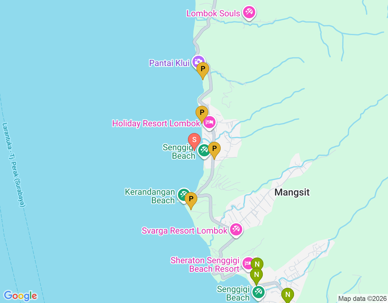 Mangsit location map