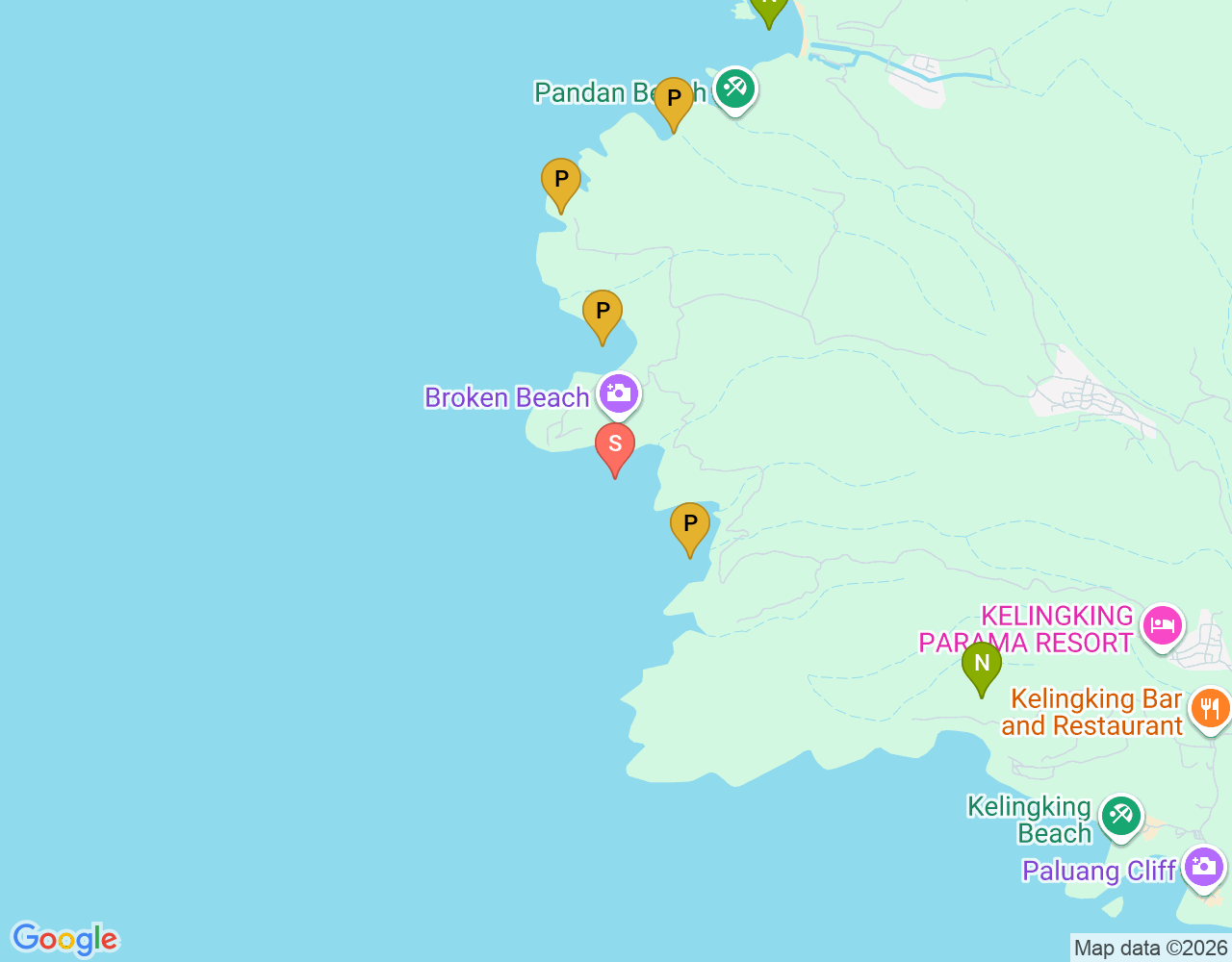 Mapa da localização de Manta Bay