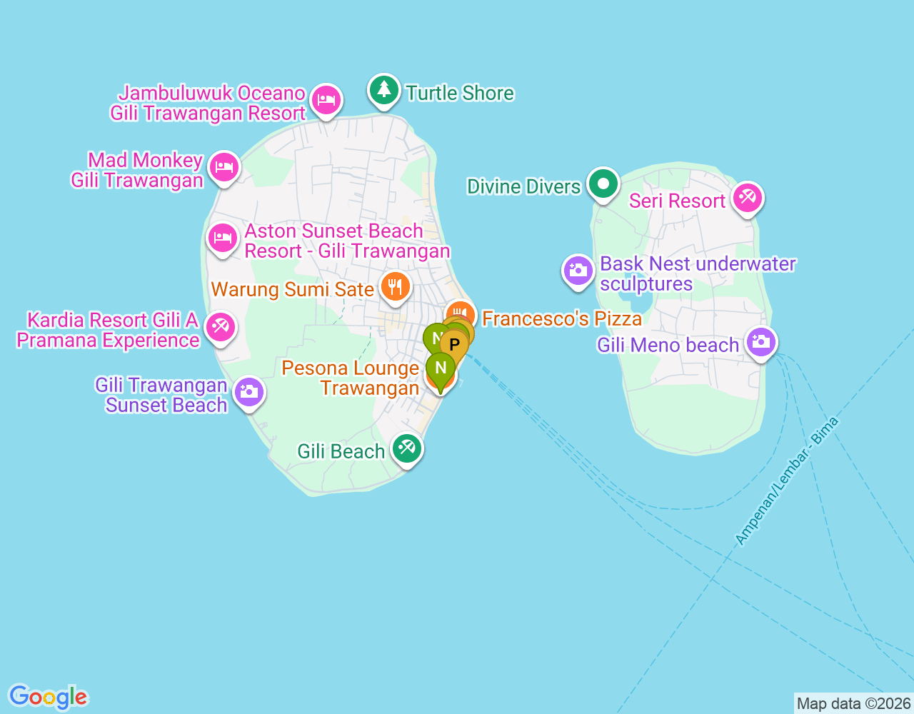 Mapa da localização de Manta Dive Gili Trawangan