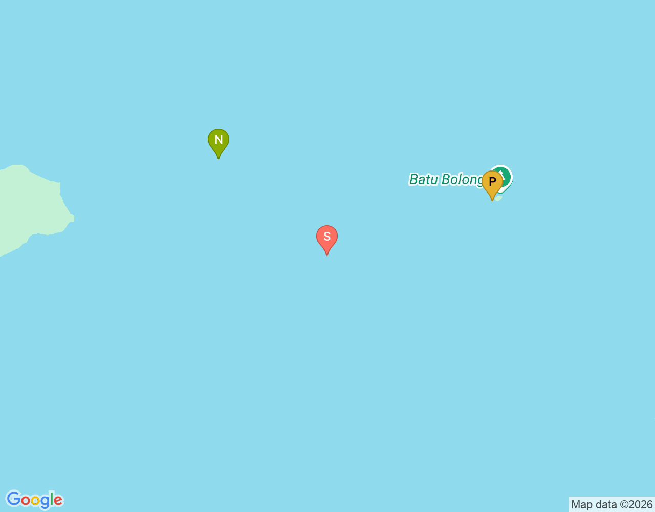 Mapa de ubicación de Manta Point dive site
