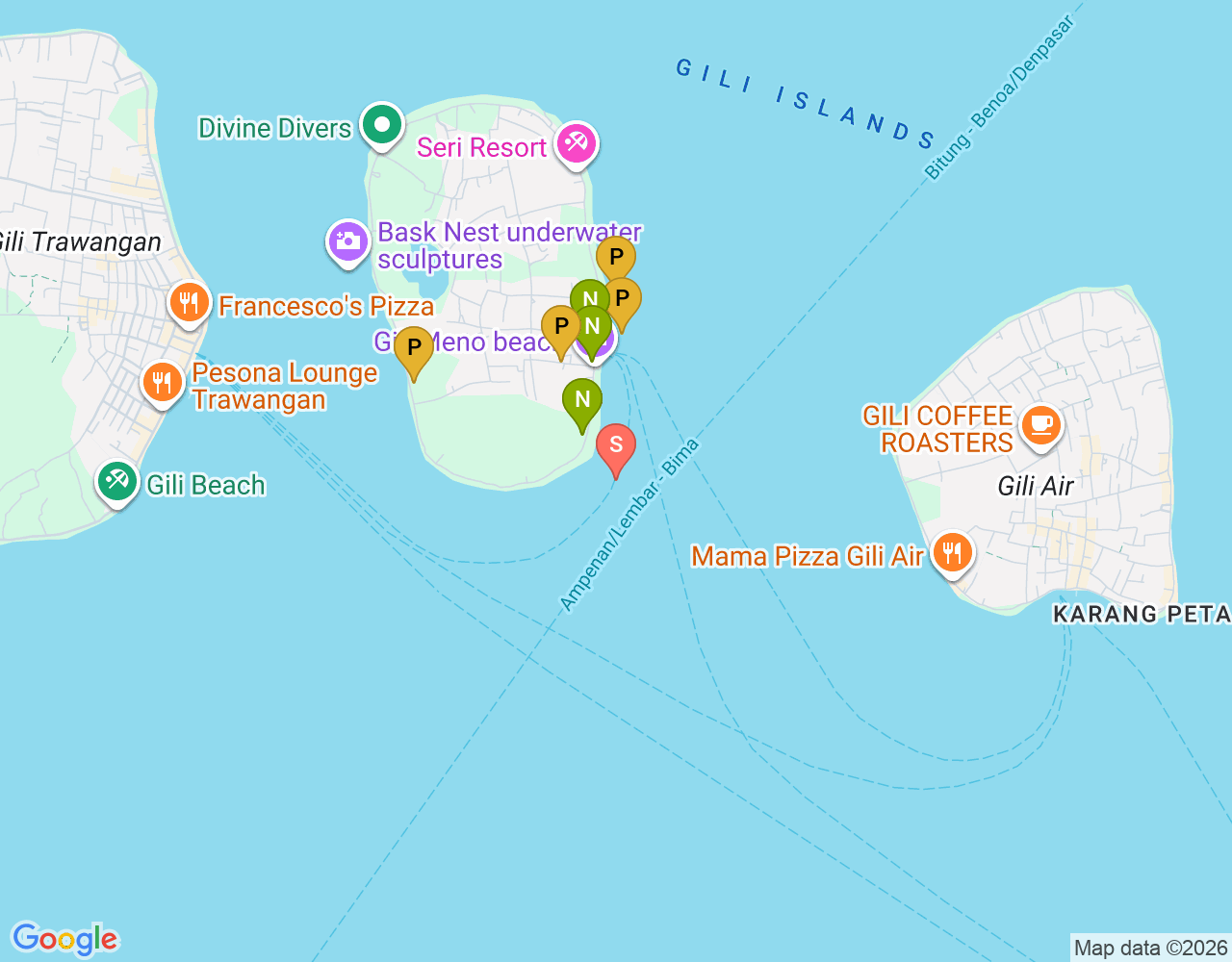 Meno Corner location map