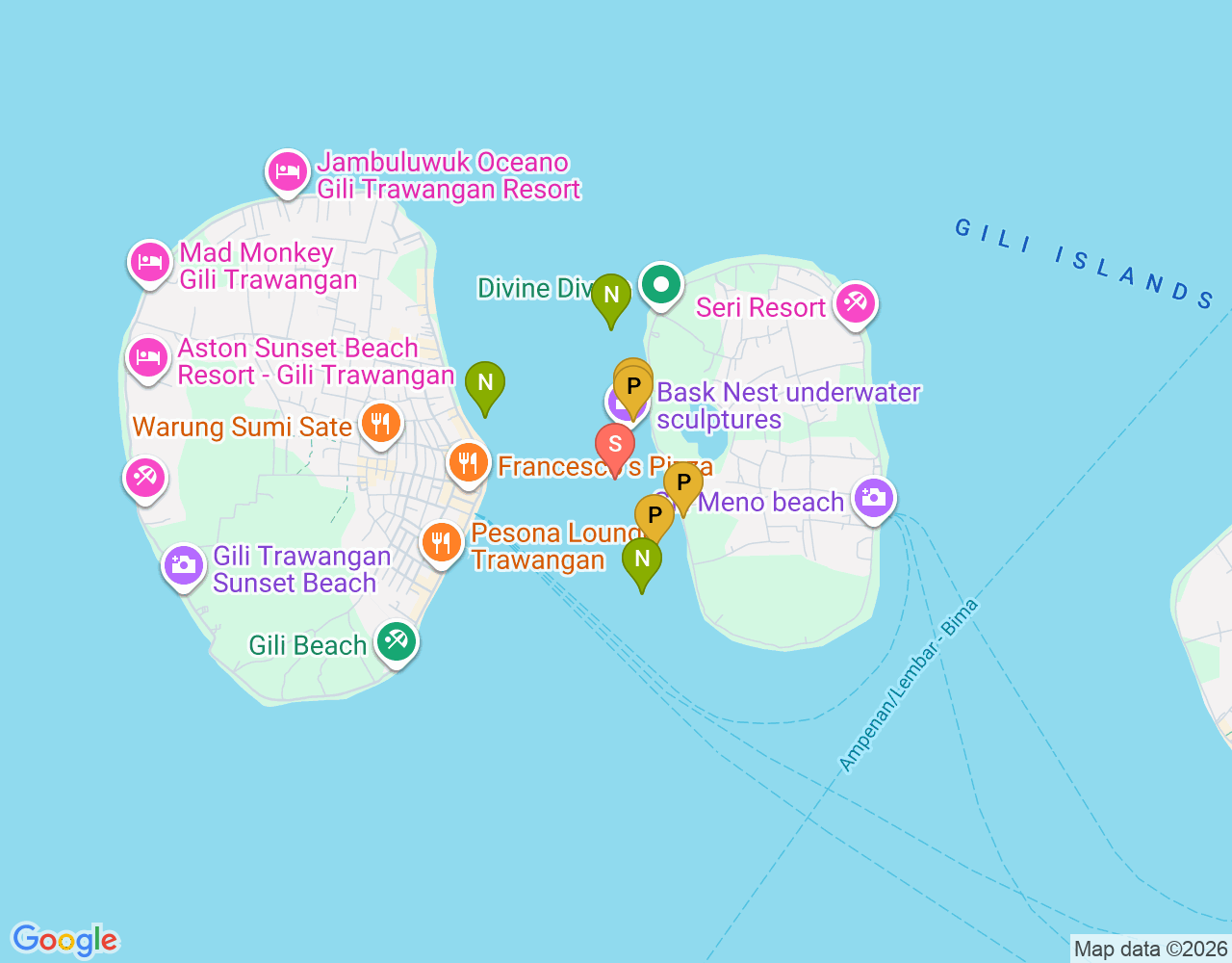 Mapa da localização de Meno Slope