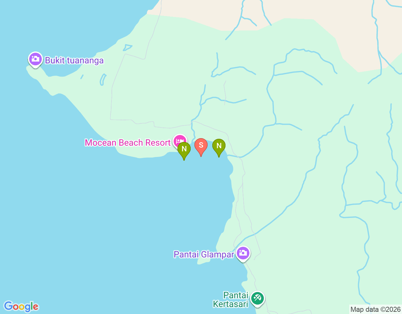 Mapa da localização de Middle Reef