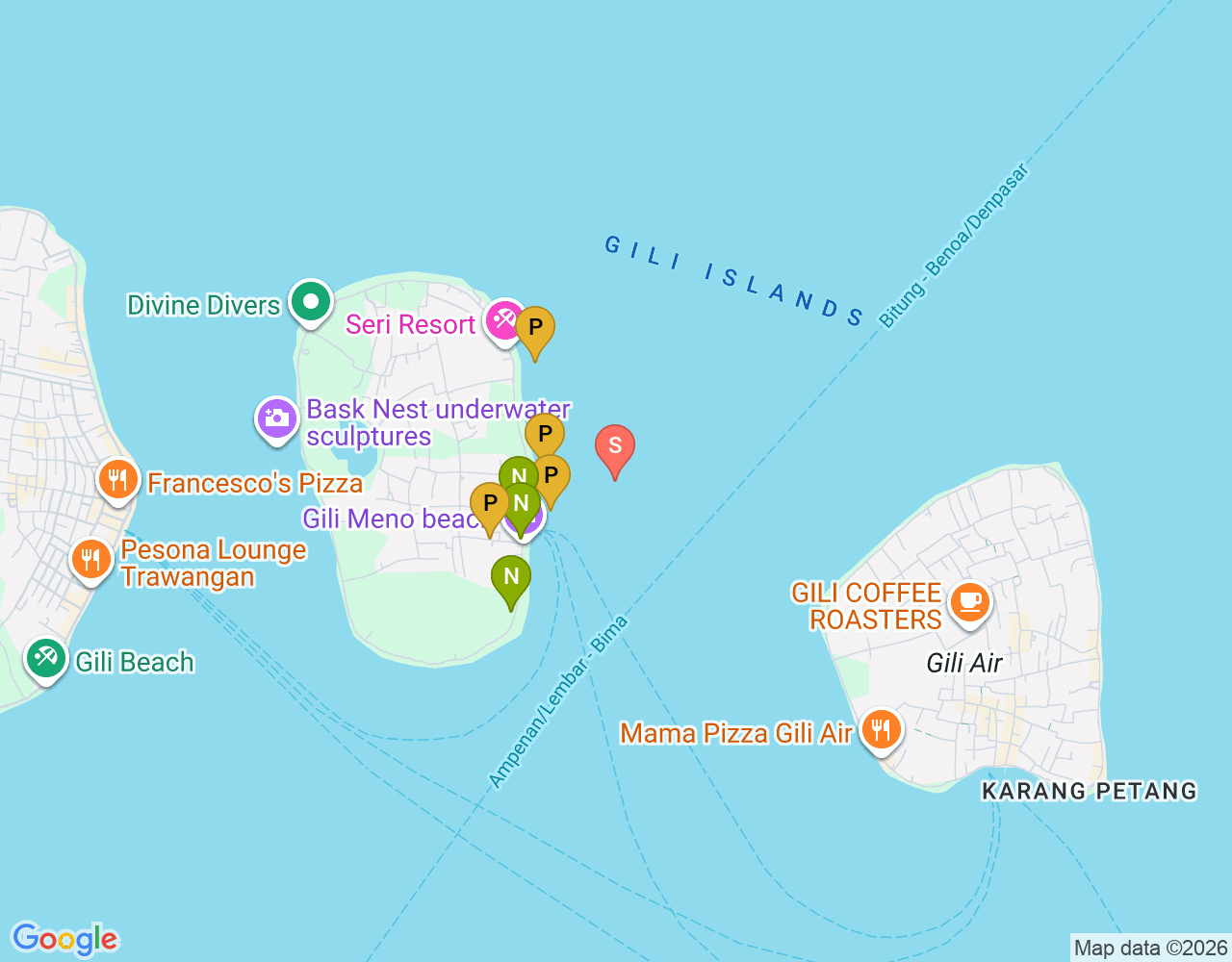 Mirkos Reef location map