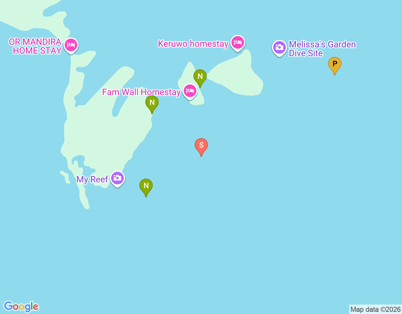 Mapa da localização de My Reef