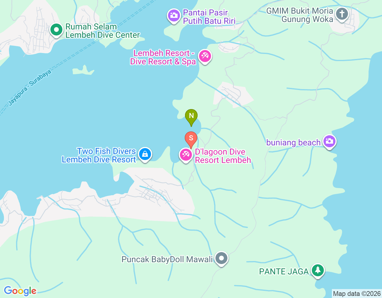 NAD Lembeh location map