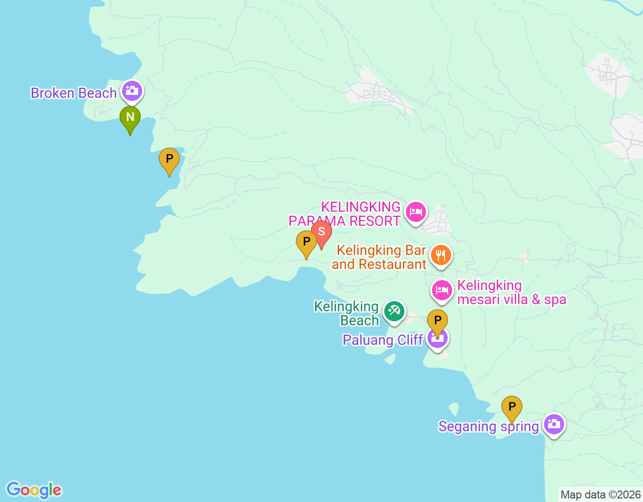 Mapa de ubicación de Nusa Penida — Manta Point