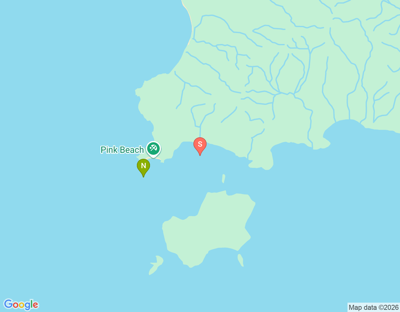 Mapa da localização de Pantai Merah