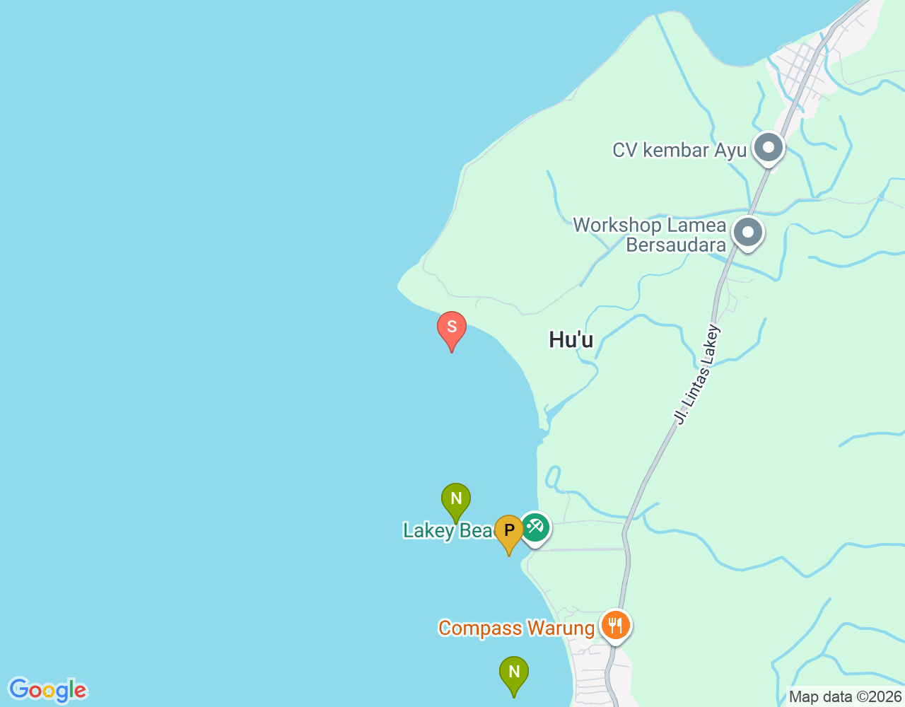 Mapa da localização de Periscopes