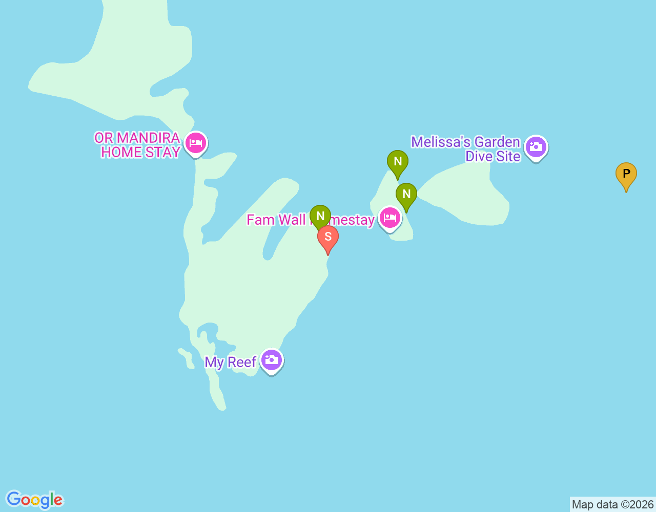 Rainbow Reef location map