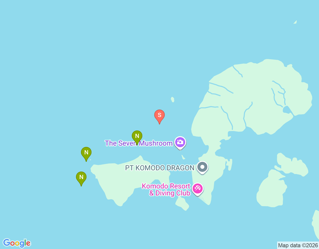 Mapa da localização de Ponto de mergulho Sebayur