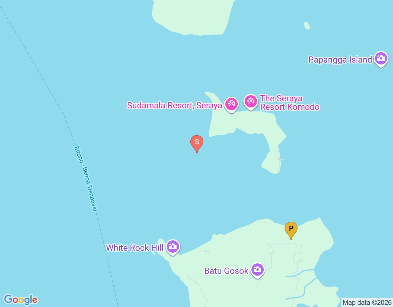 Mapa da localização de Seraya Kecil dive site