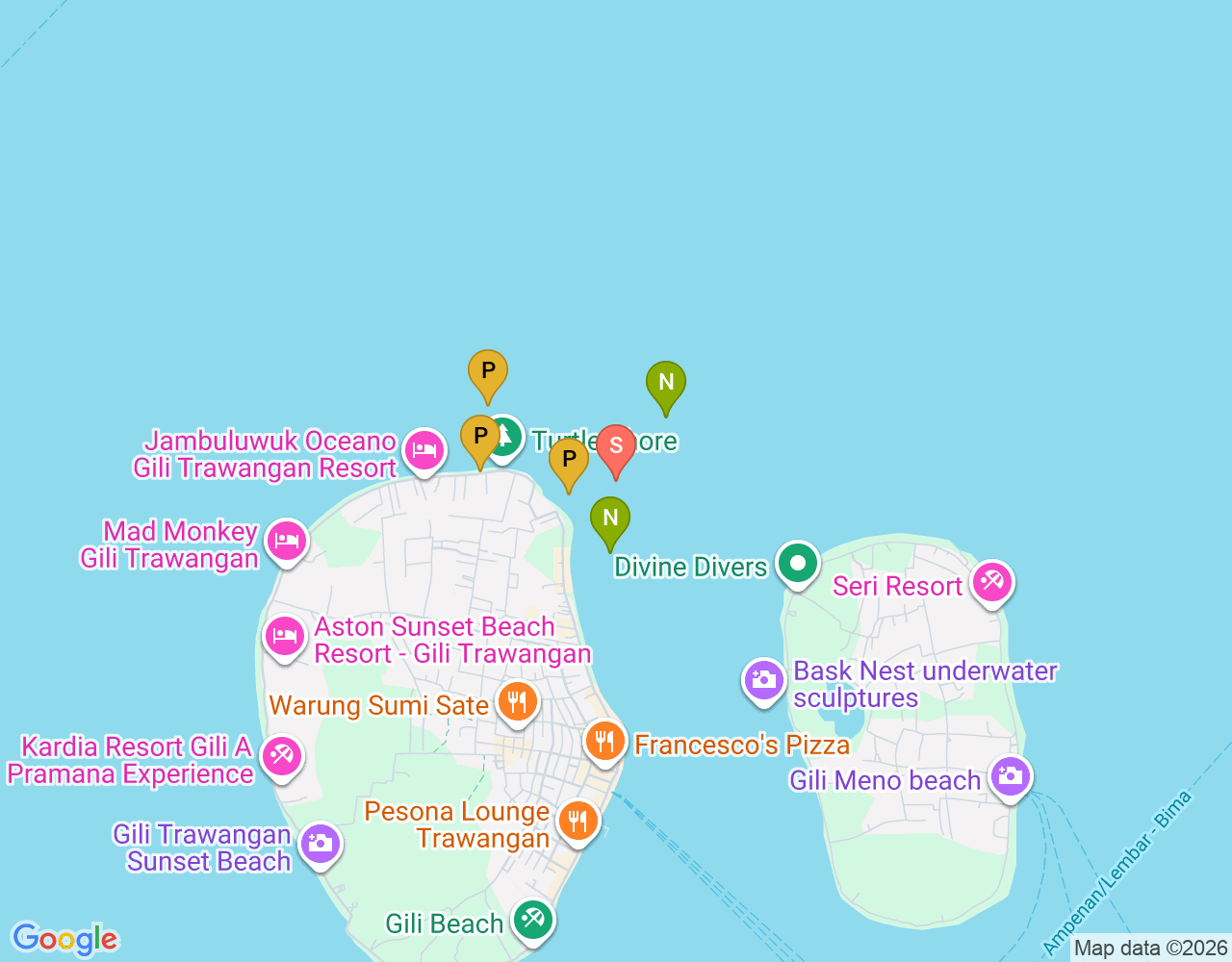 Mapa da localização de Shallow Turbo