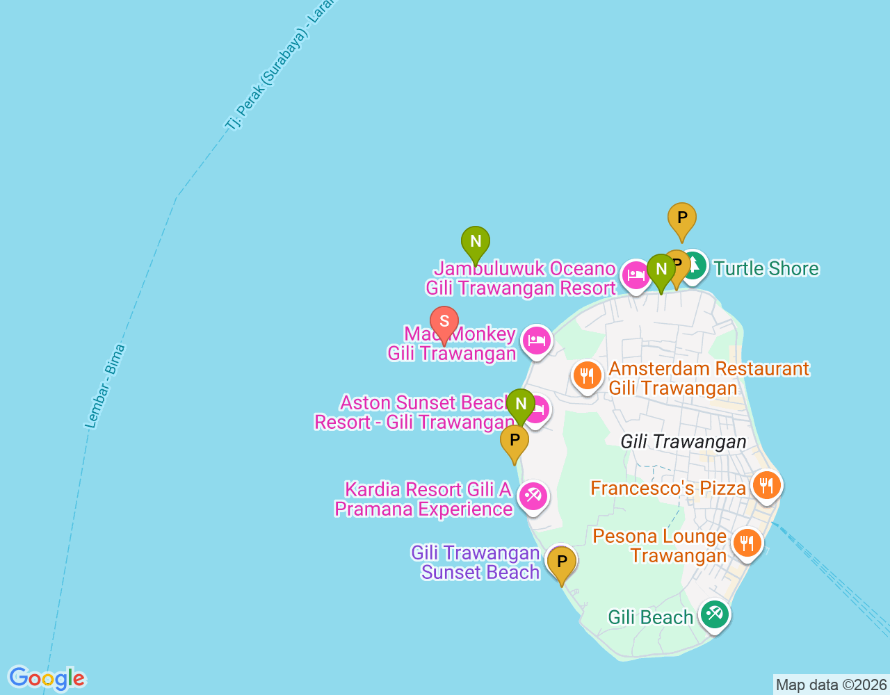 Mapa da localização de Shark Point