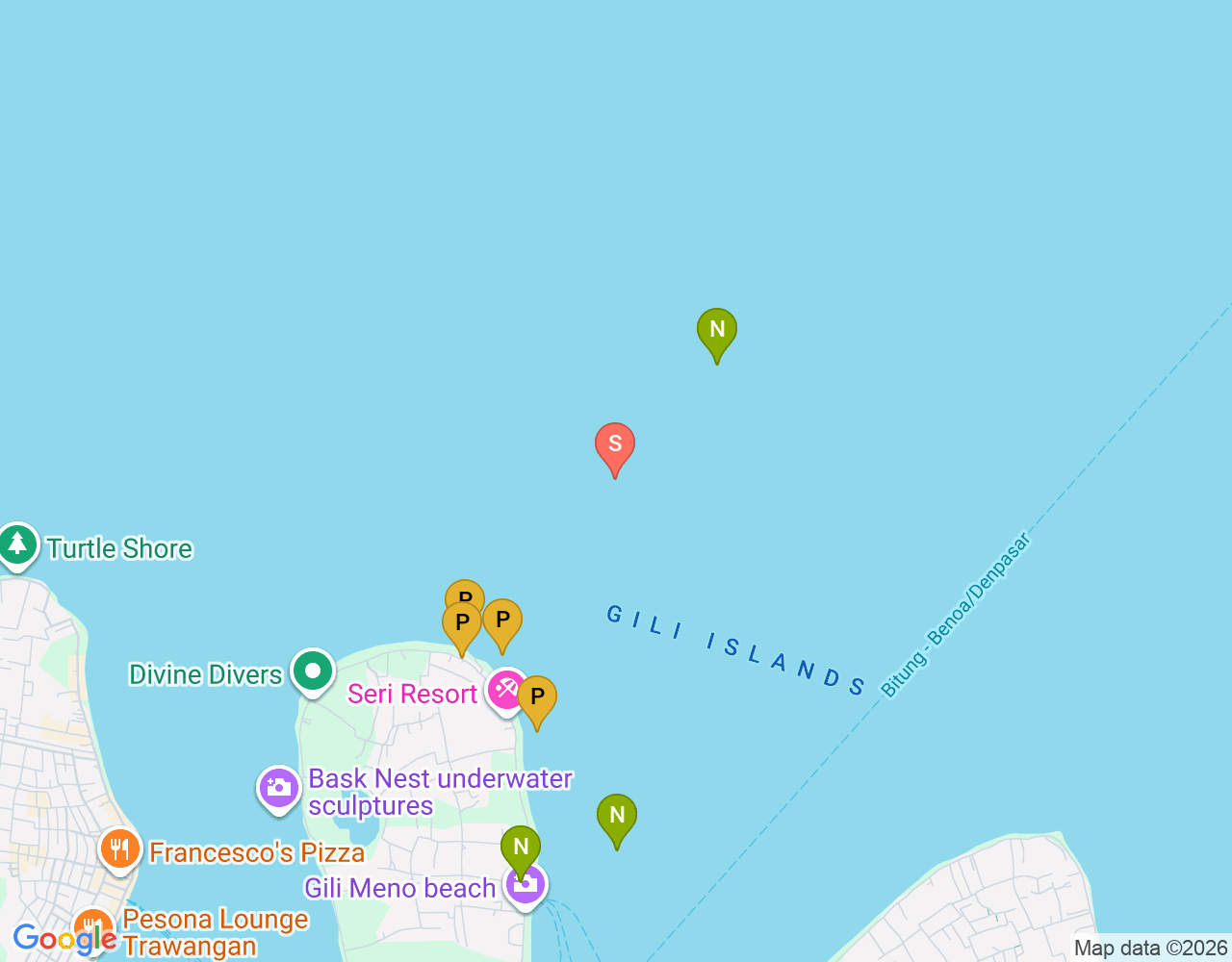 Simons Reef location map