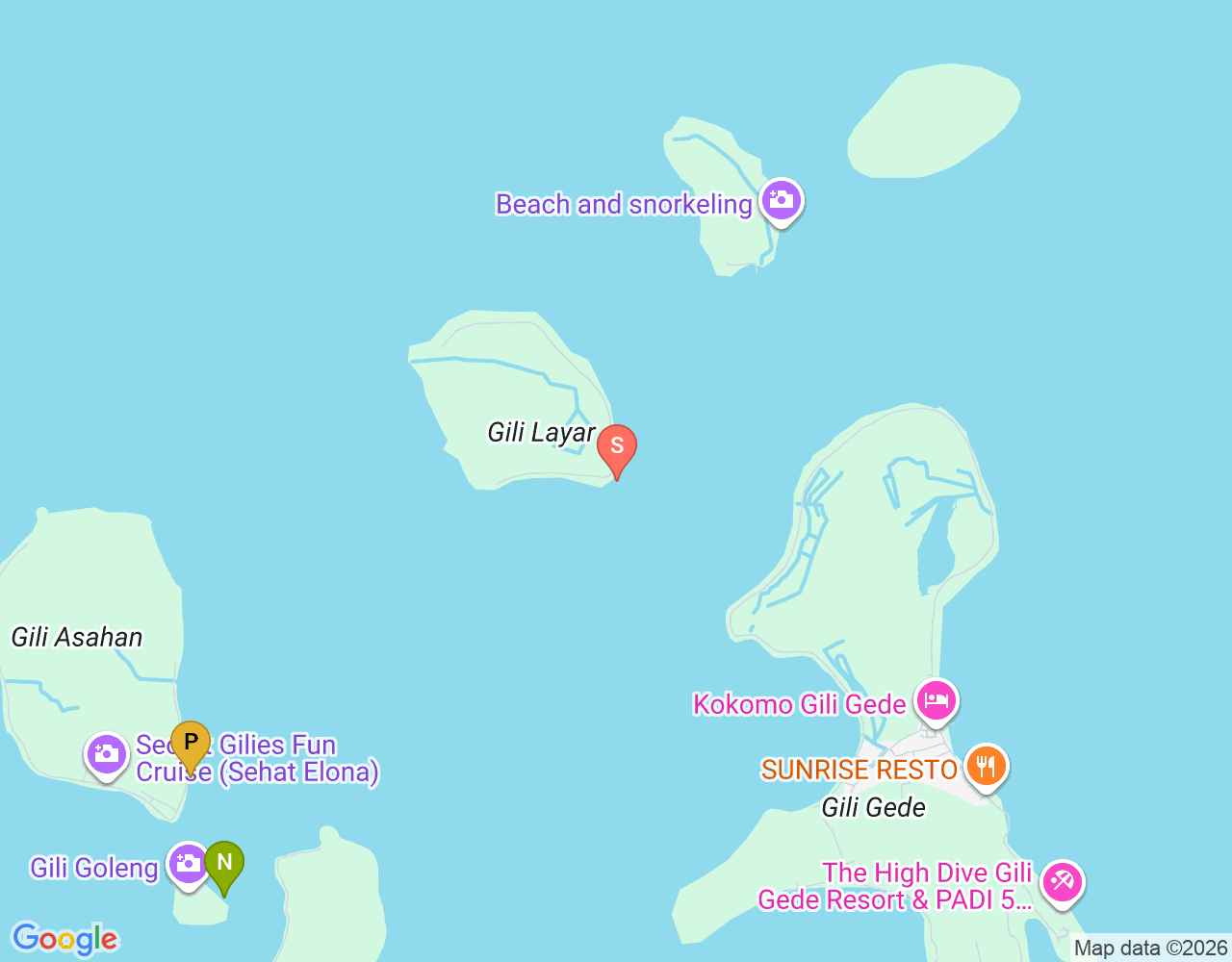 Mapa da localização de Snorkelling Reef