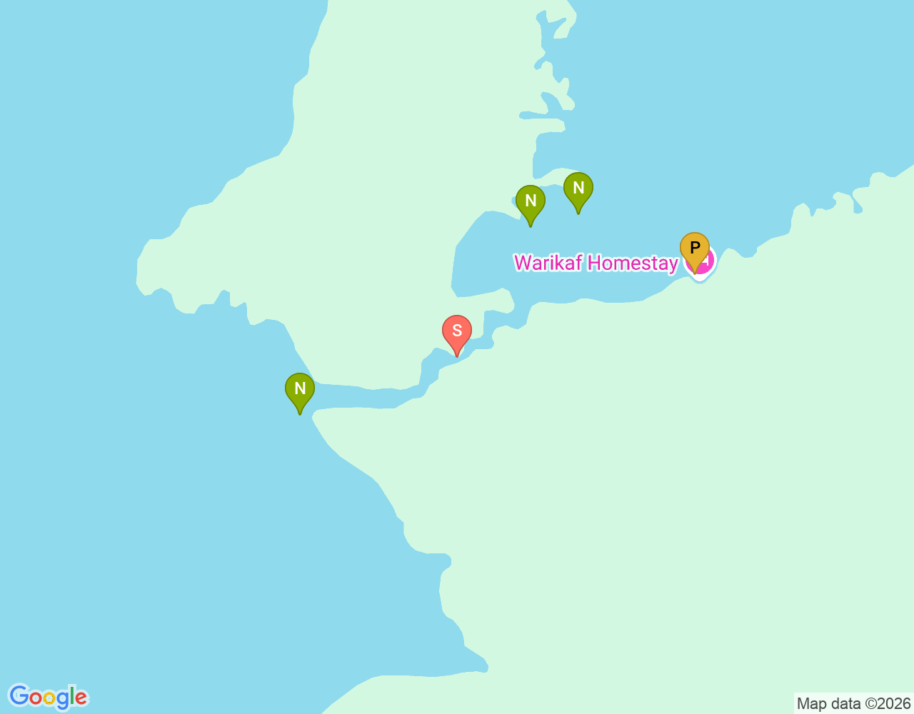Mapa da localização de Corais moles na passagem