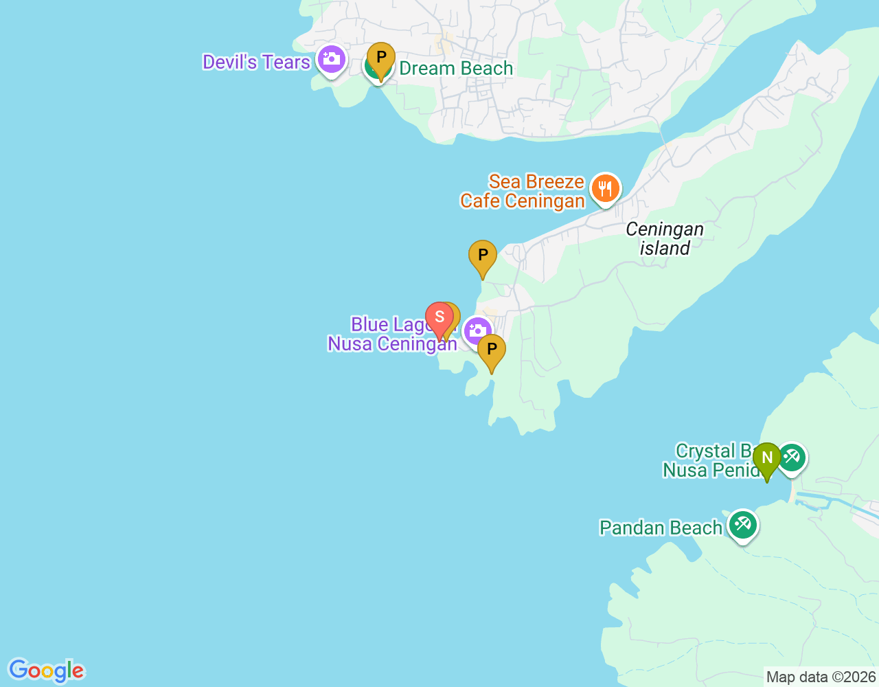 Mapa da localização de Surf break