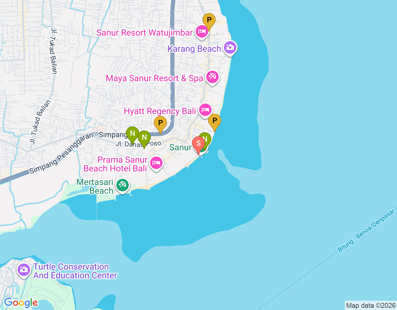 Mapa da localização de Surf Shack