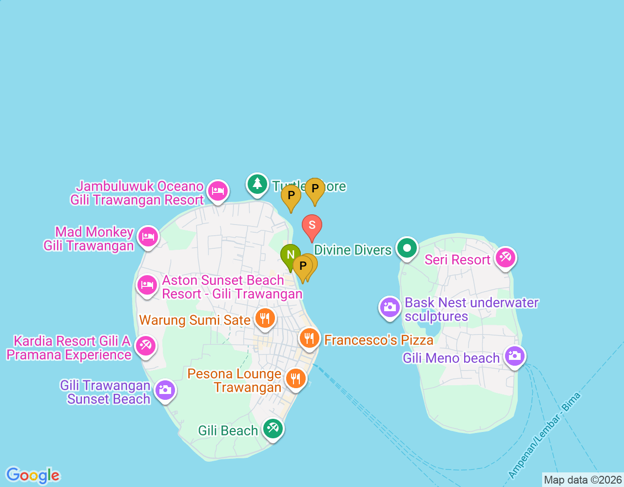 Mapa da localização de Turtle Point