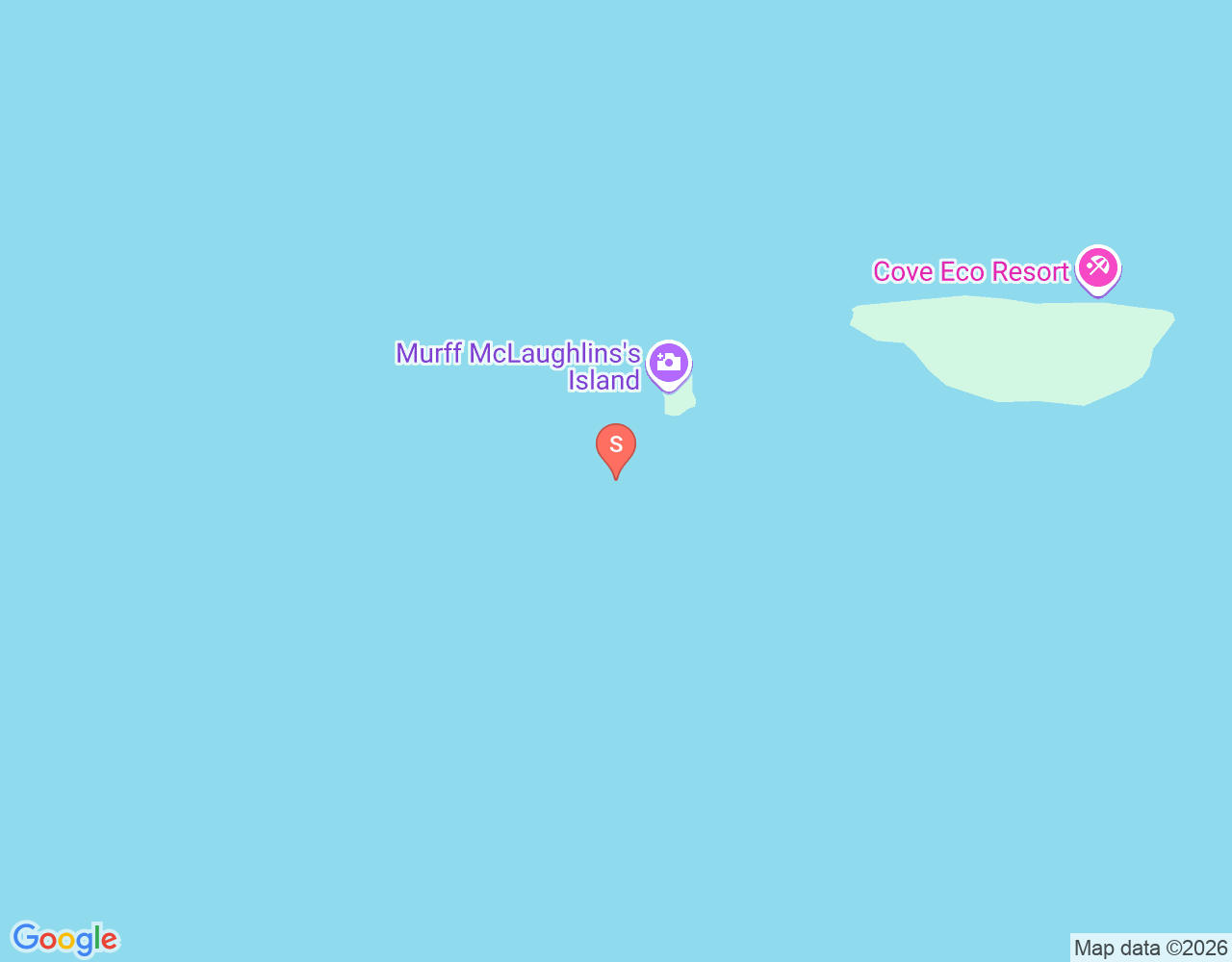 Mapa da localização de Yeben Shallows