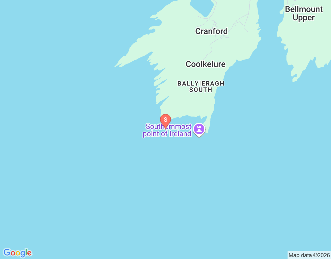 Mapa da localização de S.S. Nestorian (Navio Naufragado)