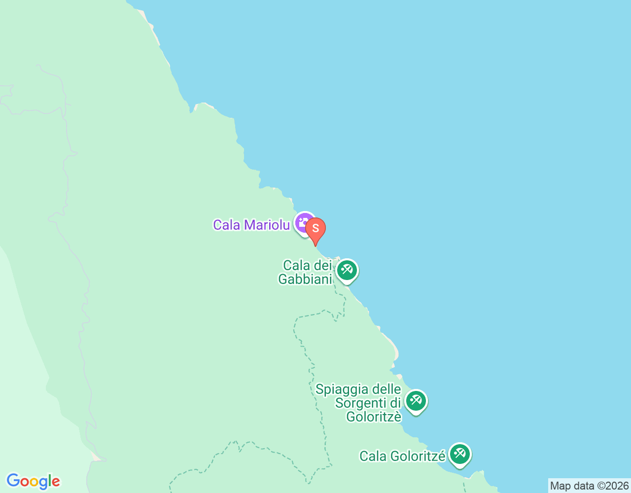Cala Mariolu location map