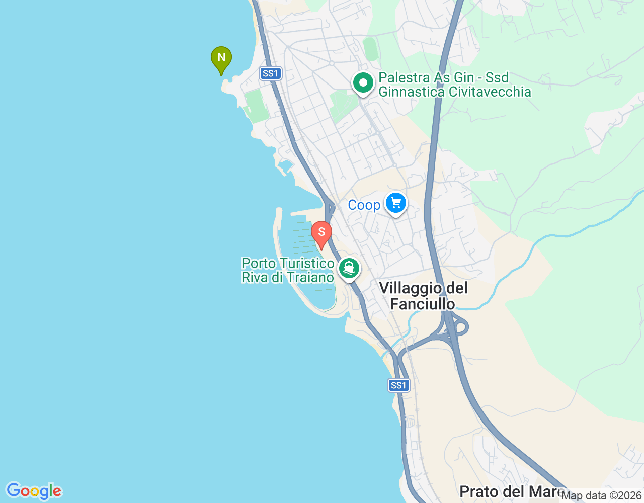 Mapa de ubicación de Centro Immersioni Civitavecchia