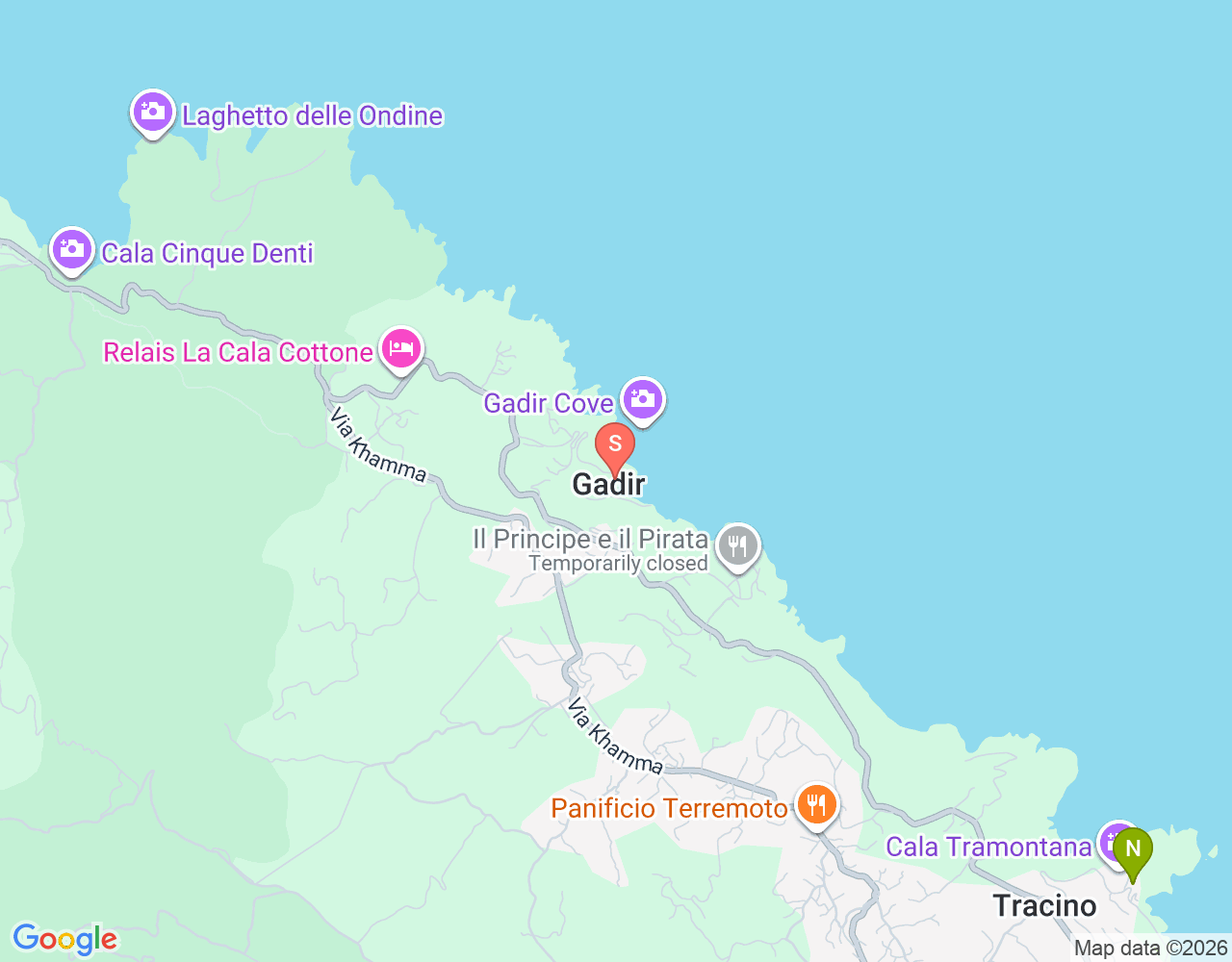 Mapa da localização de Dive-X Active Sport - Cala Gadir