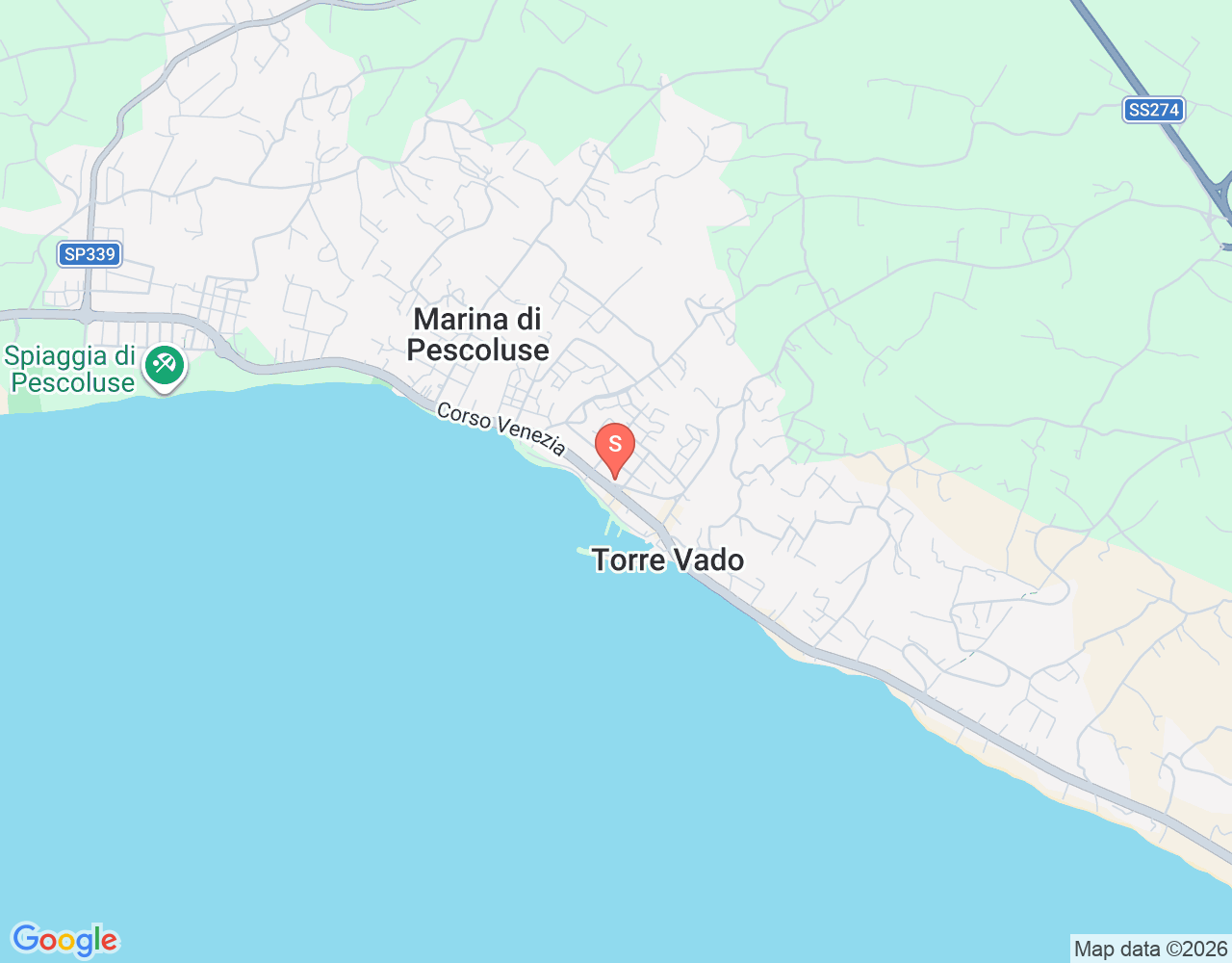 Mapa da localização de Divingservice