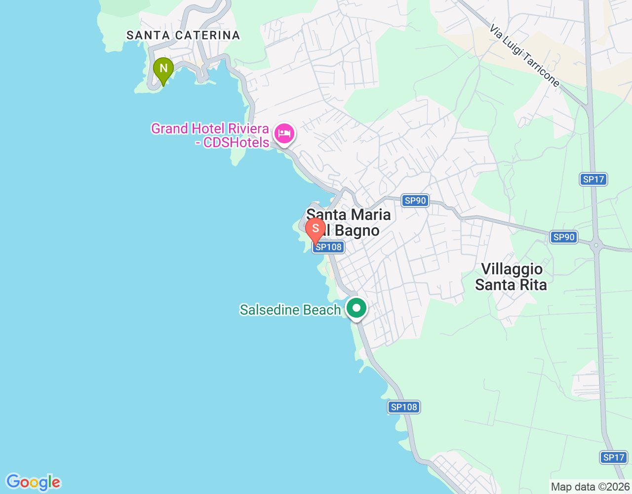 Mapa da localização de La Reggia