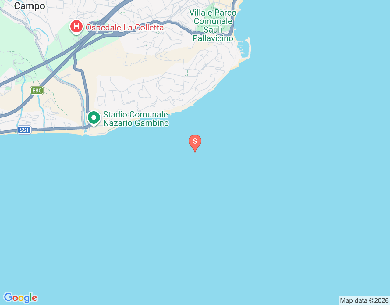 Mapa da localização de Palestra subacquea Arenzano