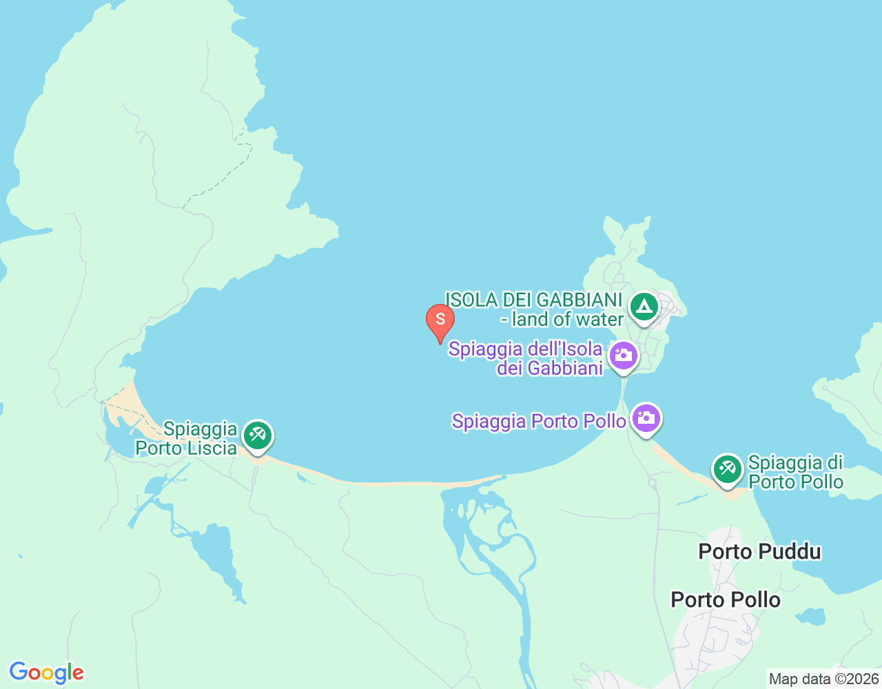 Mapa de ubicación de Porto Liscia