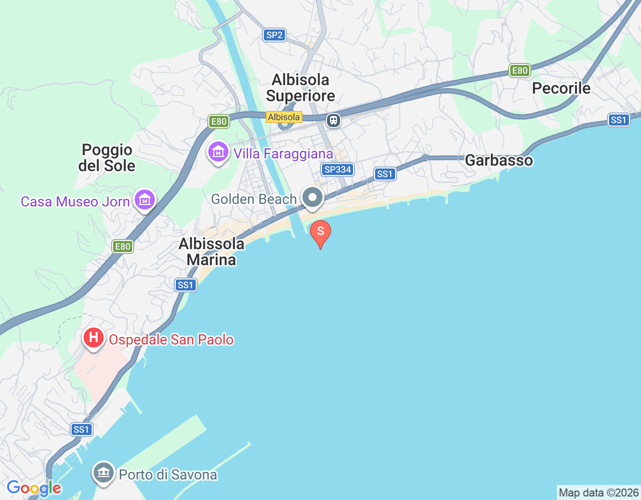 Mapa de ubicación de Presepe degli Abissi di Albisola